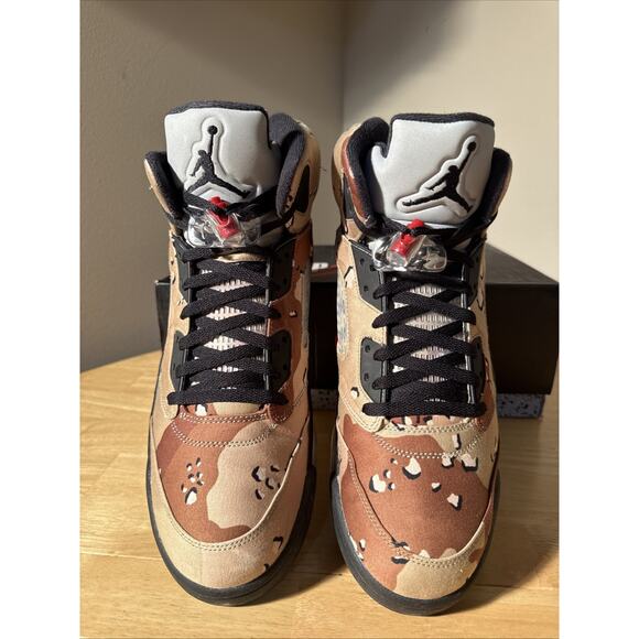 Supreme x Air Jordan 5 Retro \'Desert Camo\' Size 14 All OG